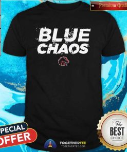 Official Royal Boise State Broncos Football Blue Chaos T-Shirt
