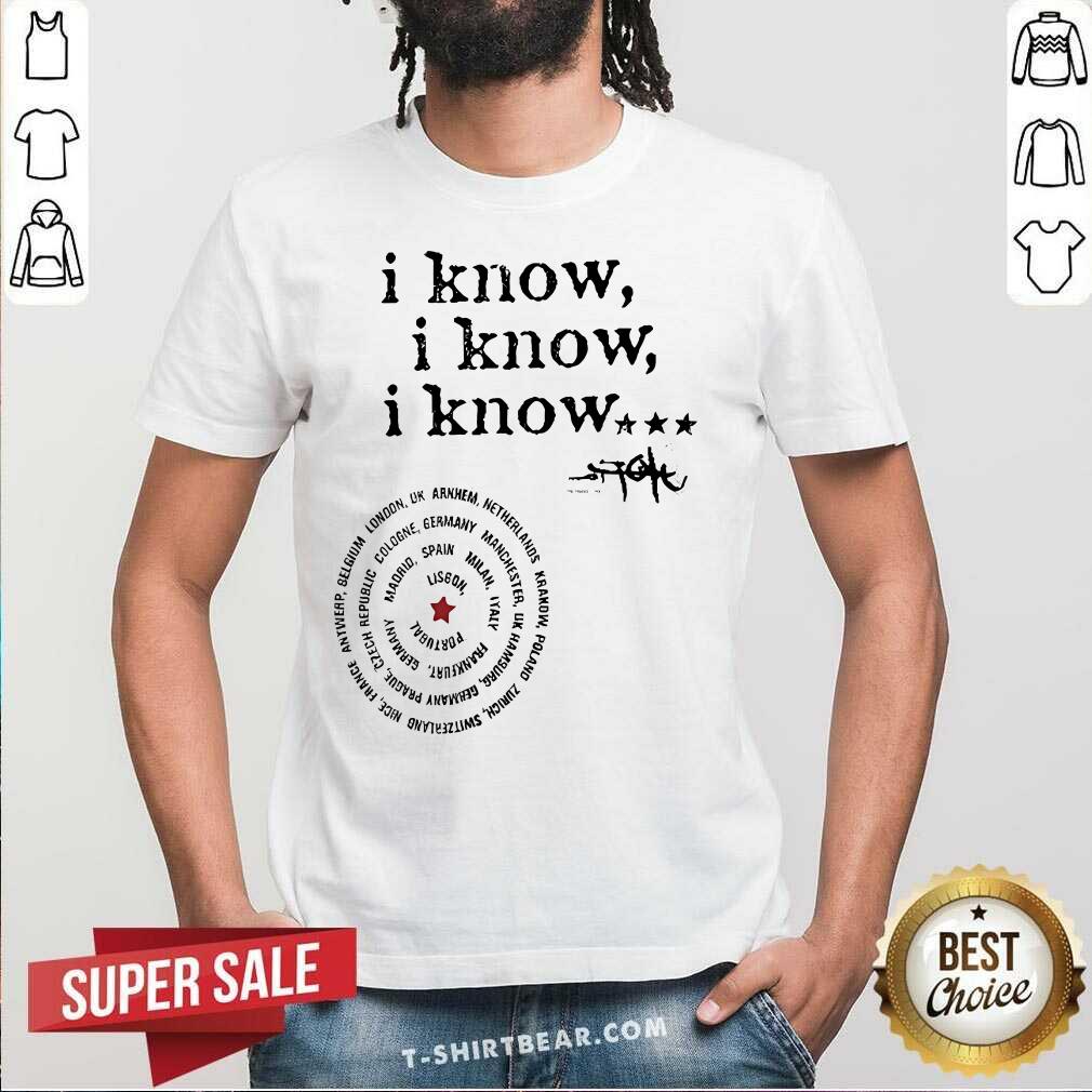 Shirt Official Travis Scott Utopia I Know Europe Tour 2024 T-Shirt