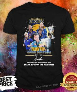 Official West Coast Eagles Thank You Adam Simpson 2014-2024 T-Shirt