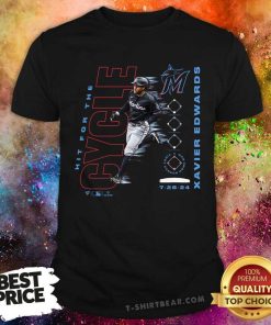Official Xavier Edwards Miami Marlins Cycle T-Shirt