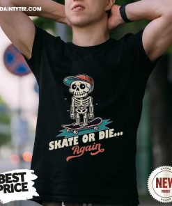 Original Cool Skeleton On A Skateboard T-Shirt