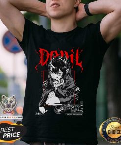 Original Cute Devil Danger Keep Out Anime Girl T-Shirt