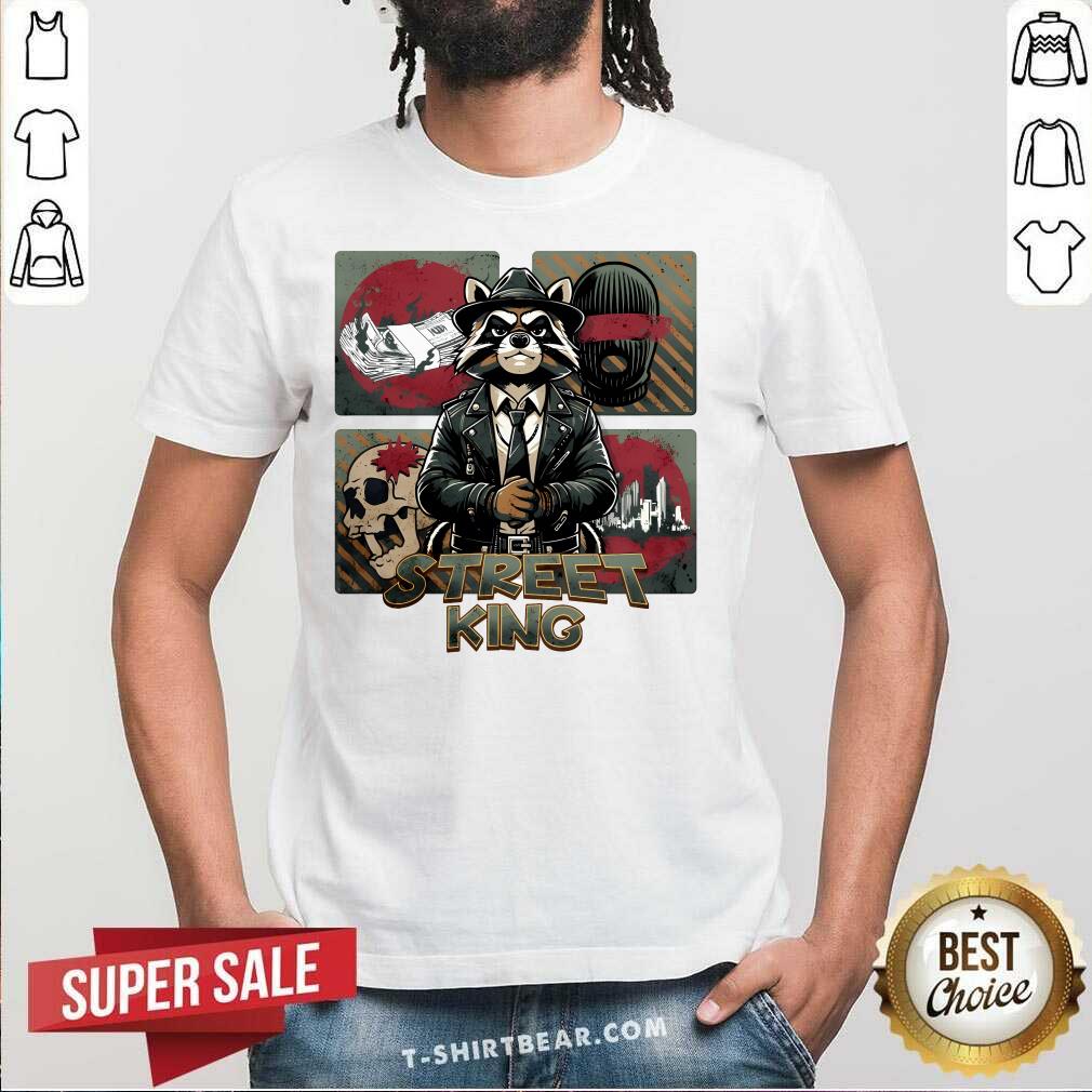 Shirt Original Street King Raccoon Gangster T-Shirt