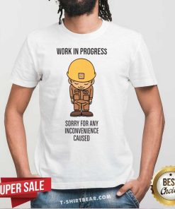 Original Work In Process Sorry For Any Inconvenience Caused T-Shirt