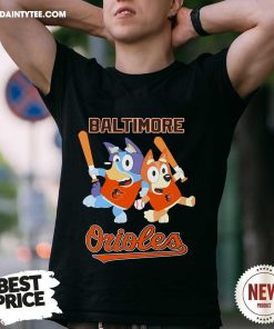 Premium Baltimore Orioles Bluey And Bingo T-Shirt