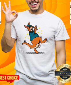 Premium Cute Breakdancing Kangaroo Raygun Olympian T-Shirt