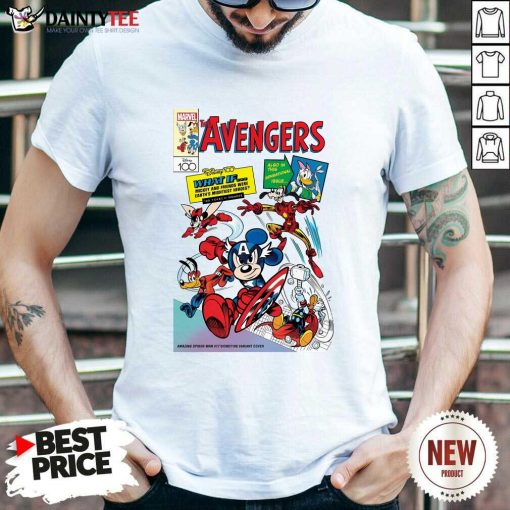 Premium Disney 100 Mickey Mouse And Friends Marvel Avengers T-Shirt