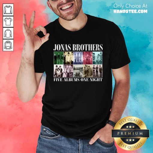 Premium Jonas Brothers Five Albums One Night T-Shirt