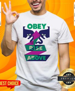 Premium Obey Rise Above Ribbon T-Shirt