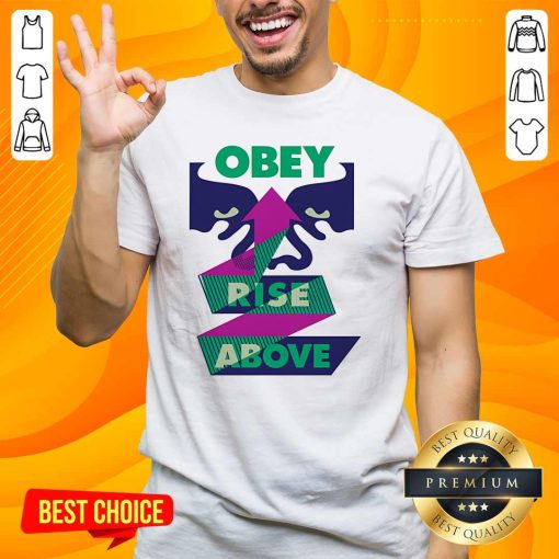 Premium Obey Rise Above Ribbon T-Shirt