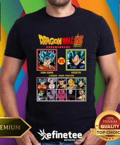 Premium Saiyan Fighter Dragon Ball Son Goku Vs Vegeta Choose Your Fighter T-Shirt