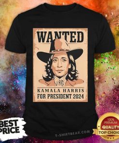 Premium Wanted Kamala Harris For President 2024 Wild West Vintage T-Shirt