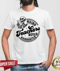 Premium Weird Teacher Build Character Halloween Teacher T-Shirt