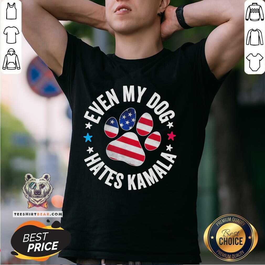 Shirt Pretty Even My Dog Hates Kamala Anti Harris USA Flag 2024 T-Shirt