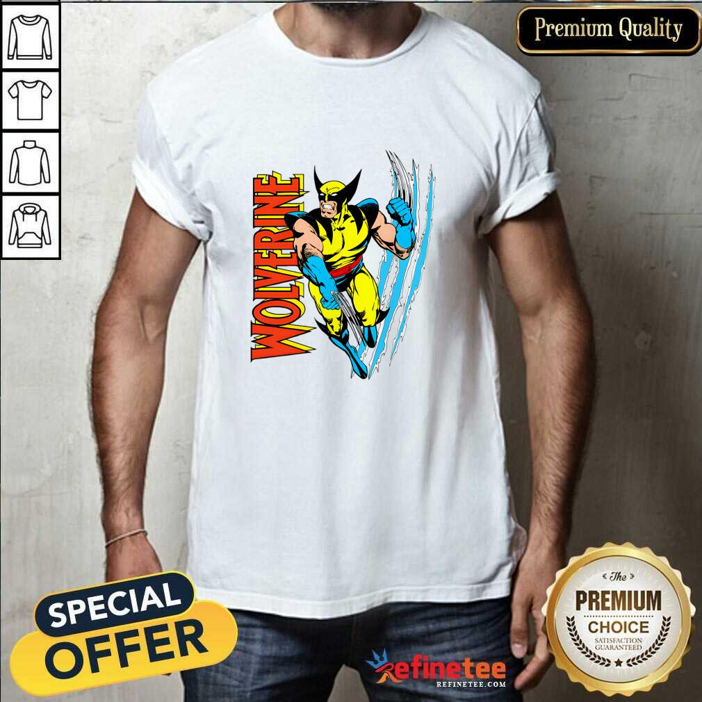 Shirt Pretty Marvel X-Men Wolverine Vintage Claw Slice Graphic T-Shirt