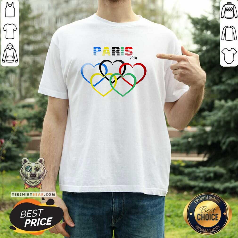 Shirt Pretty Paris 2024 Olympic Heart Rings T-Shirt