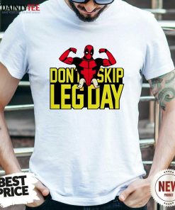 Top Deadpool Emphasizes Fitness With Don't Skip Leg Day T-Shirt