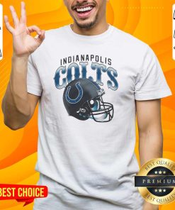 Top Indianapolis Colts Gradient Helmet T-Shirt