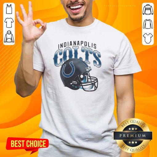 Top Indianapolis Colts Gradient Helmet T-Shirt