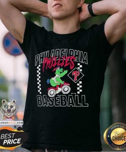 Top Mascot Phillie Phanatic A Bike Philadelphia Phillies Baseball T-Shirt