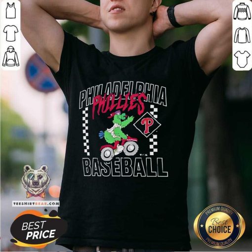 Top Mascot Phillie Phanatic A Bike Philadelphia Phillies Baseball T-Shirt