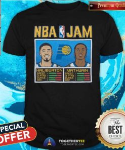 Top Youth NBA Jam Pacers Haliburton And Mathurin T-Shirt