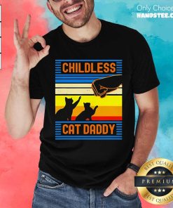 Awesome Childless Cat Daddy 2024 Fist Bump Vintage T-Shirt