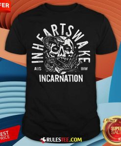 Awesome In Hearts Wake Snake Skull T-Shirt