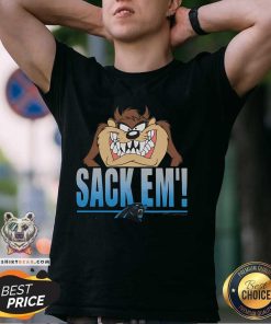 Awesome Looney Tunes Taz Sack Em' X Carolina Panthers T-Shirt