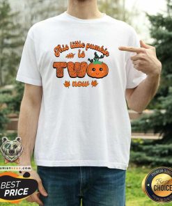 Awesome This Little Pumpkin Is Two Now Fall Halloween T-Shirt