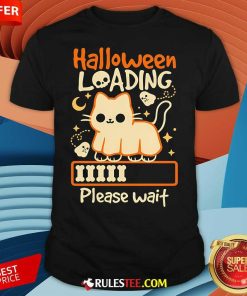 Cute Halloween Loading Please Wait Cat T-Shirt