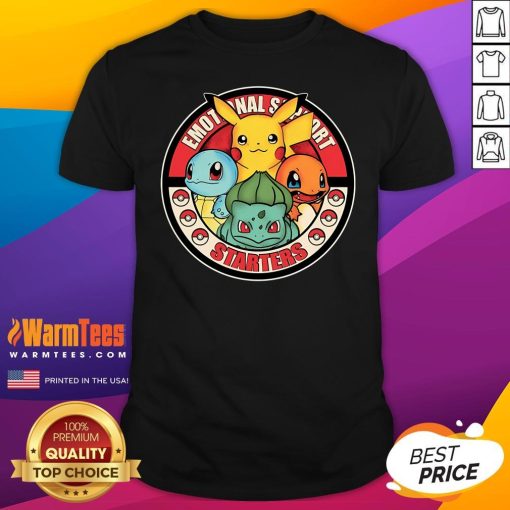 Cute Pokemon Emotional Support Starters T-Shirt