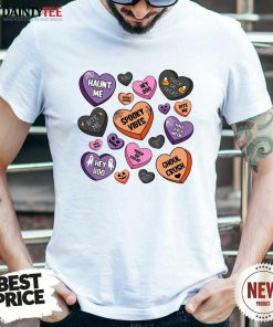 Funny Candy Heart Spooky Vibes Ghoul Crush T-Shirt