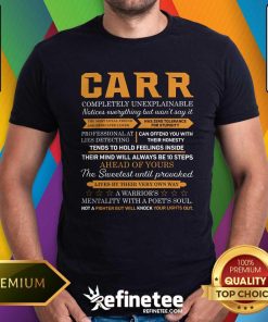 Funny Carr Tends To Hold Feelings Inside Their Mind T-Shirt