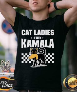 Funny Cat Ladies Cat Kamala Lettering Positive T-Shirt