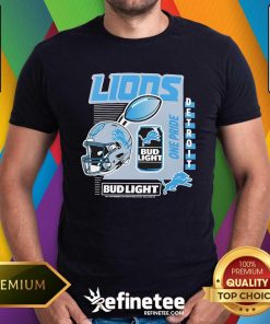 Funny Detroit Lions Bud Light One Pride T-Shirt