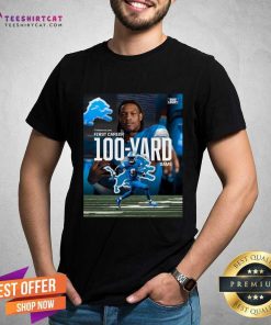 Funny Detroit Lions Wr Jameson Williams First Career 100-Yard Game T-Shirt