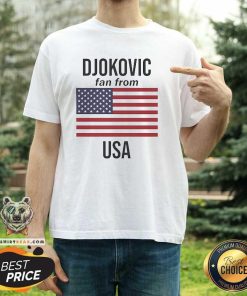 Funny Djokovic Fan From USA Novak Djokovic 2024 Paris Olympics Flag T-Shirt