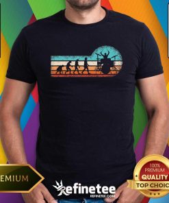 Funny Evolution Of Man Drumming Drum Set Retro T-Shirt
