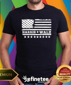 Funny Harris Waltz US Flag Election T-Shirt