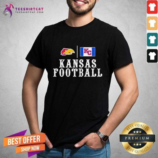Funny Kansas Jayhawks Football Blackout T-Shirt