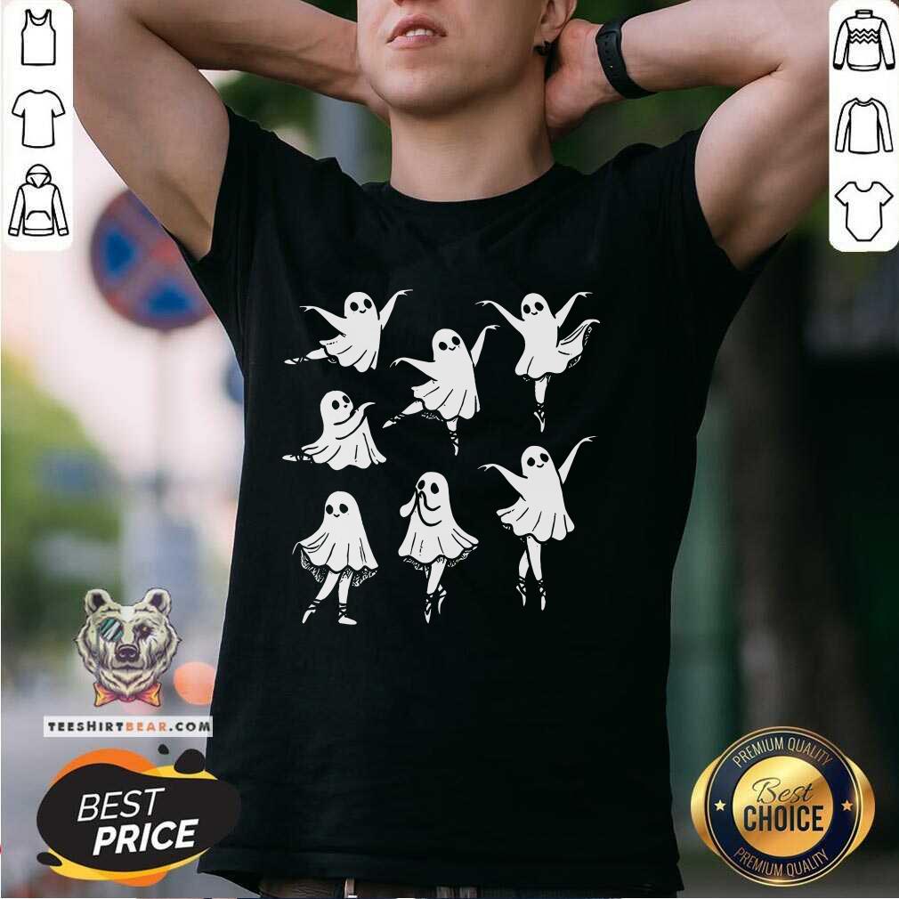 Shirt Funny Kute Ballet Ghost Ballet Dancer Unny Halloween T-Shirt