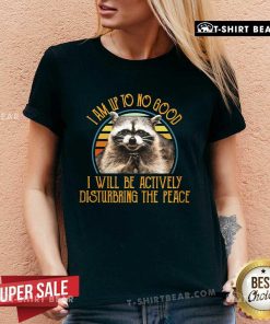 Funny Raccoon I Will Be Actively Disturbing The Place V-Neck