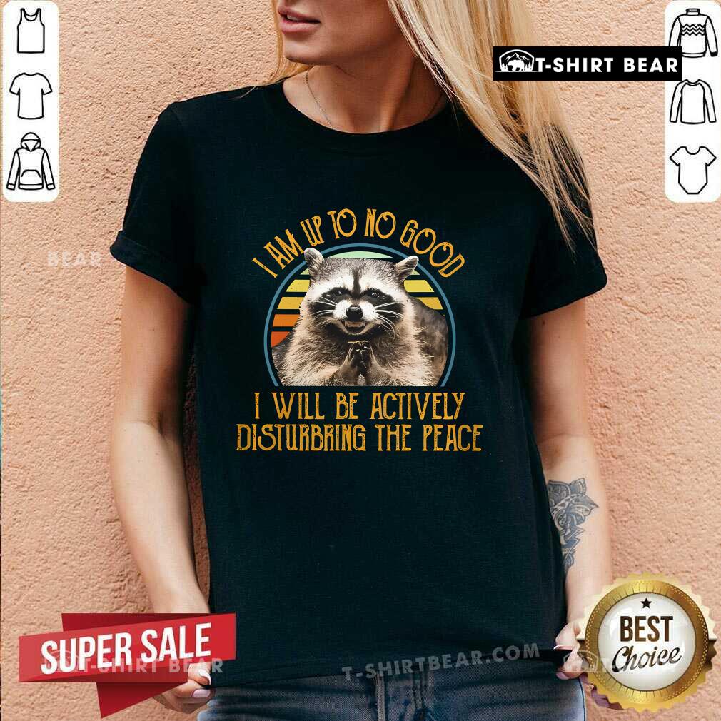 V-Neck Funny Raccoon I Will Be Actively Disturbing The Place V-Neck