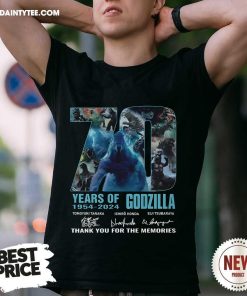 Good 70 Years Of 1954 – 2024 Godzilla Thank You For The Memories T-Shirt