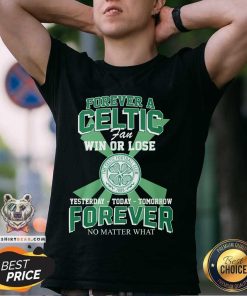 Good A Celtic FC Fan Win Or Lose Yesterday Today Tomorrow T-Shirt