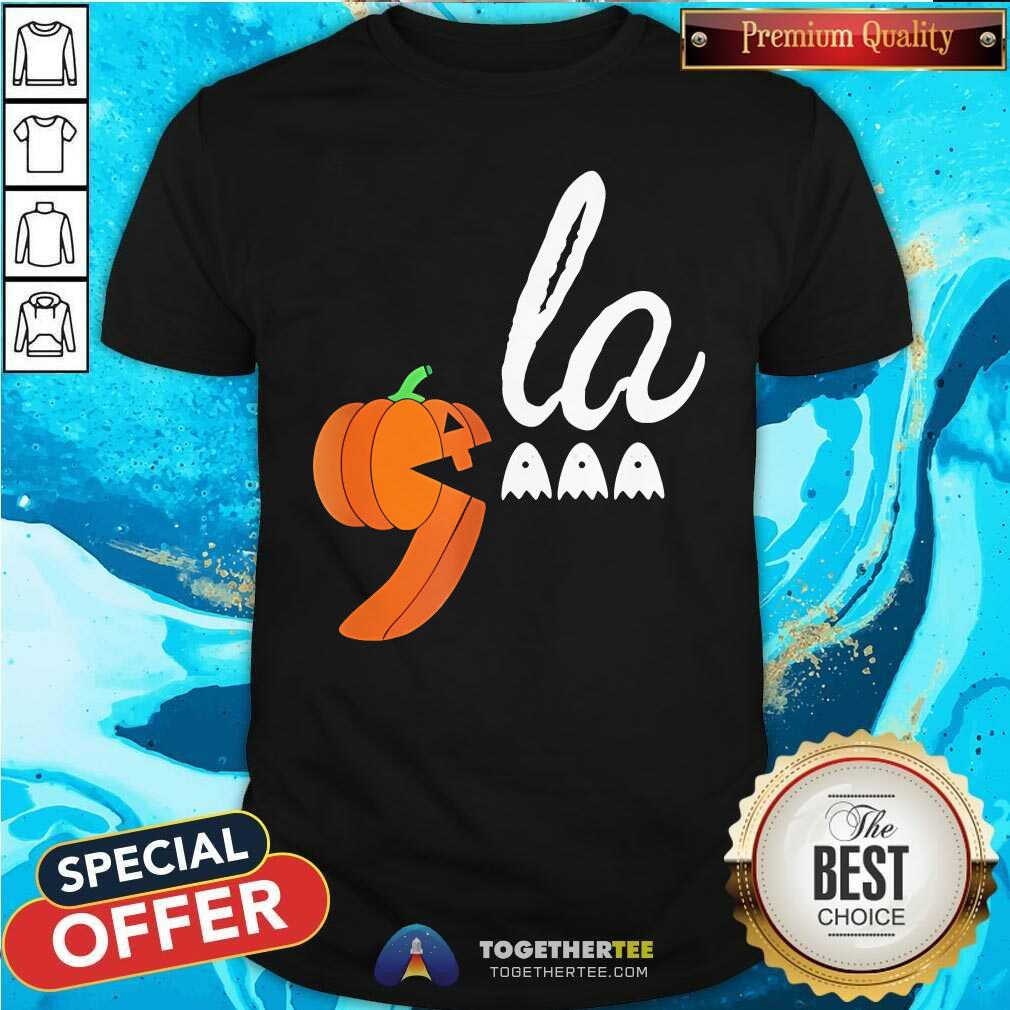 Shirt Good Comma La Kamala Harris Halloween Pumpkin Eating Ghost Gamer T-Shirt
