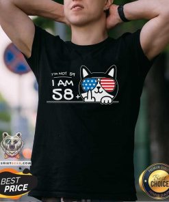 Good I'm Not 59 I Am 58 Plus 1 Middle Finger Cat Flip T-Shirt