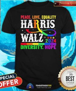 Good Kamala Harris Tim Walz 2024 Peace LGBT Harris Walz T-Shirt