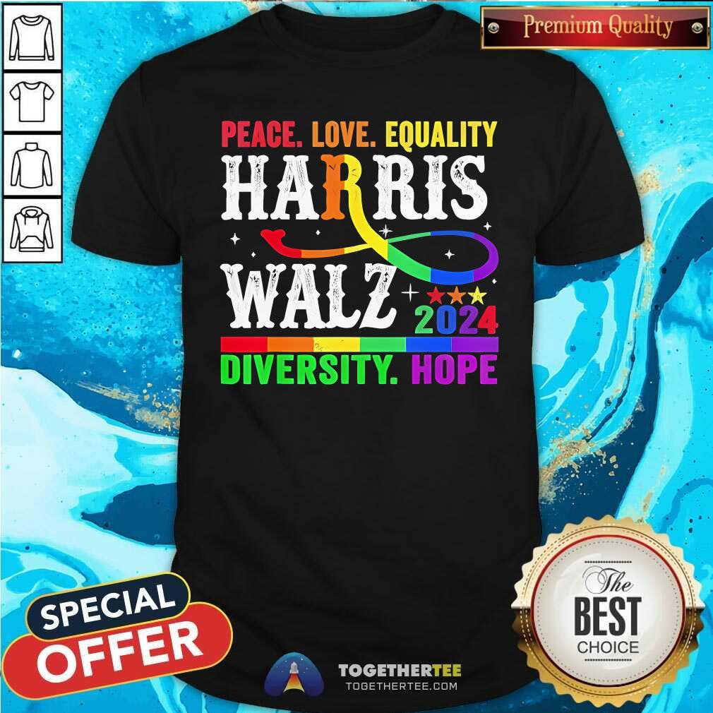 Shirt Good Kamala Harris Tim Walz 2024 Peace LGBT Harris Walz T-Shirt